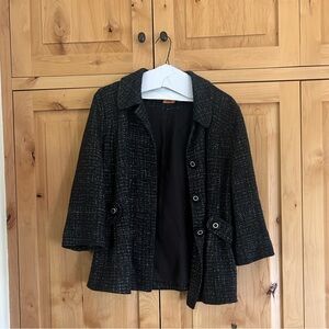 Tory Burch Black Textured Blazer